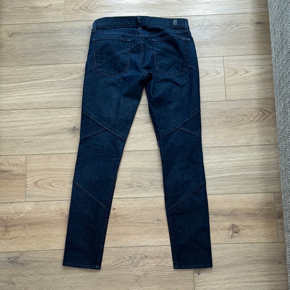 7FAM Gwenevere rare moto Women's Dark Blue Skinny Jeans (28)